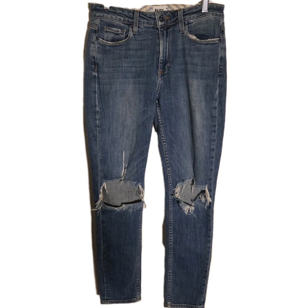 PAIGE Carter Slim Jeans Womens 26 Distressed Skinny Ankle‎ Stretch Denim USA